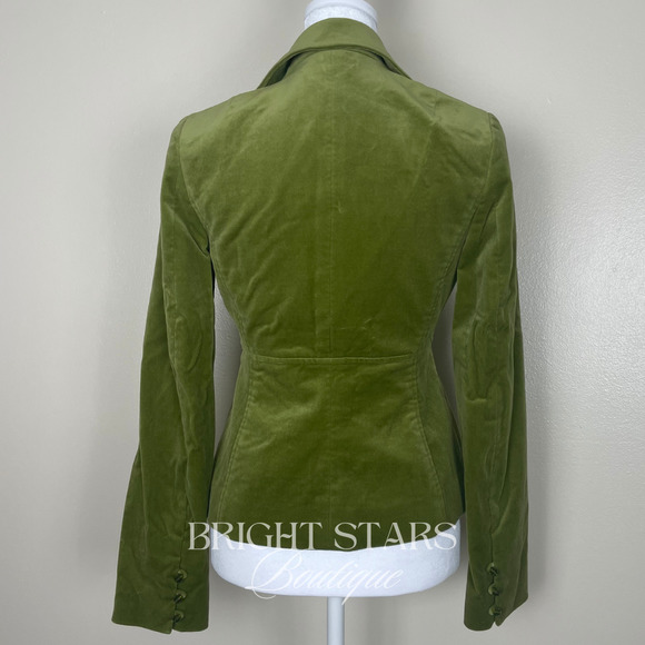 Rare Green Blazer Jacket ASO Paige Matthews Charmed Faux Velvet Vintage 0 - Picture 6 of 9